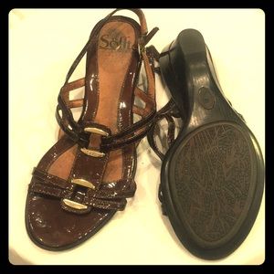 Dark Brown Sofft sandals.